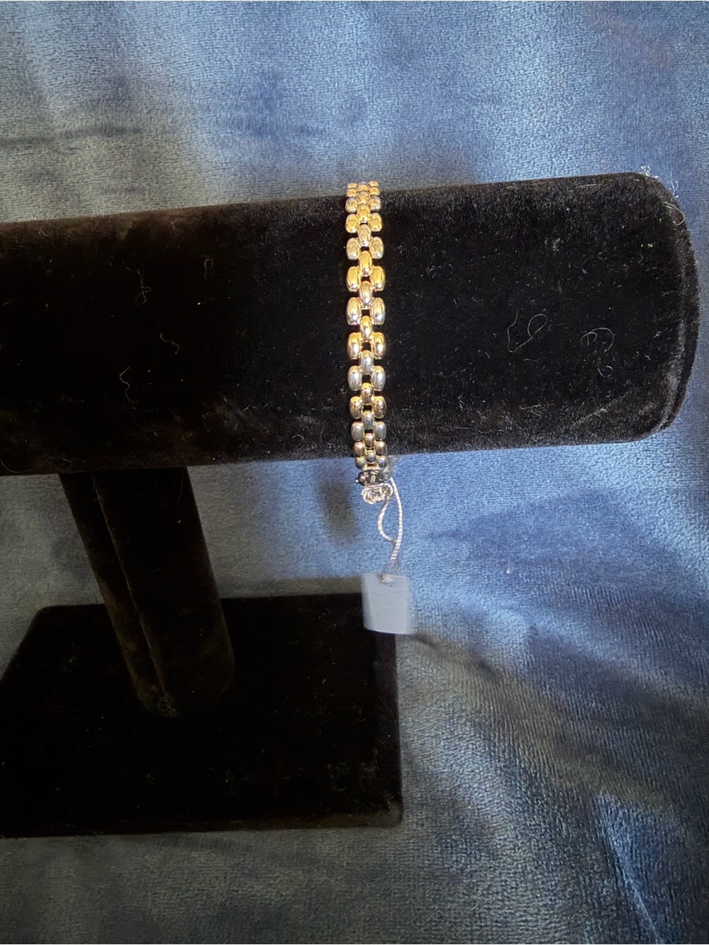 Leslie’s Jeweler Gold/Sterling Two-Tone Link Bracelet, 925 with 14k overlay, NWT